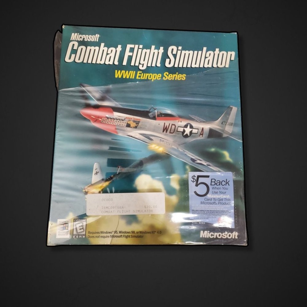 Microsoft Combat Flight Simulator WWII Europe Big Box PC Game Retro